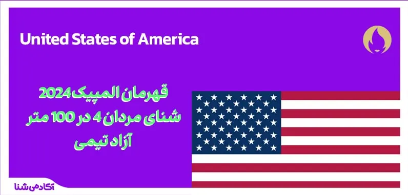 فینال شنا 4 در 100 متر آزاد تیمی المپیک پاریس 2024